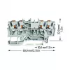 WAGO Durchgangsklemme 4-Leiter Push-in 2,5 mm² Grau