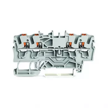 WAGO Durchgangsklemme 4-Leiter Push-in 2,5 mm² Grau