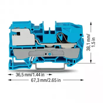 WAGO Neutral-Trennklemme 10 mm² 1 Leiter Blau