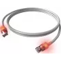 EasyLan DualBoot LED Patchkabel RJ45 S/FTP Cat.6A (Class EA) - mit saCon-Stecker - LSOH - Grau - 7,5 m
