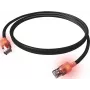 EasyLan DualBoot LED Patchkabel RJ45 S/FTP Cat.6A (Class EA) mit SaCon Stecker LSOH Schwarz 7,5 M