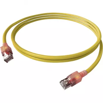 EasyLan DualBoot LED Patchkabel RJ45 S/FTP Cat.6A (Class EA) mit saCon Stecker - LSOH - Gelb