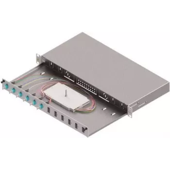 ZVK Easylan LWL Spleißkassette Basic SB0012471HE 1U 19 inch 6x LC-Duplex OM3 Slide-out