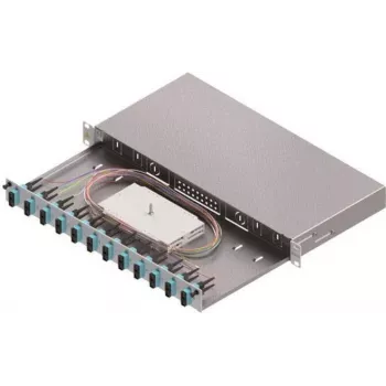 ZVK Easylan Glasfaser-Spleißgehäuse Basic LSB1B113 1HE 12x SC-Duplex Standard OM3 ausziehbar - Glasfaser - SC-Duplex-Steckverbinder
