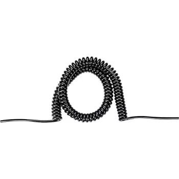 Bachmann Spiralkabel H05VV-F 3G1,5 Schwarz glatt geschnitten - Kabel