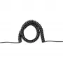 BACHMANN Spiralkabel H05VV-F 3G1,5mm² 1,5m-6m Schwarz 0,2m gerade Enden
