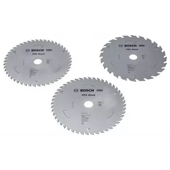 BOSCH POWERTOOLS PRO Wood Akku-Kreissägeblatt 165 mm (3er-Vorteilspack)