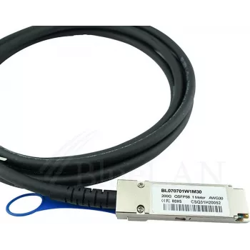 BLUELAN Kompatibles Mellanox MCP1650-H002E30 QSFP56 Direct Attach Kabel, 200GBASE-CR4, InfiniBand HDR, 30AWG, 2m (MCP1650-H002E30-BL)