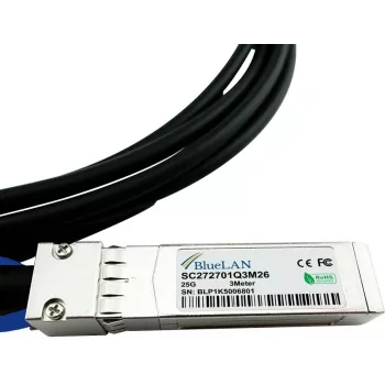 BlueLAN Kompatibles HPE 844477-B21 25GBASE-CR Passives SFP28 zu SFP28 Direct Attach Kabel, 3 Meter, AWG26