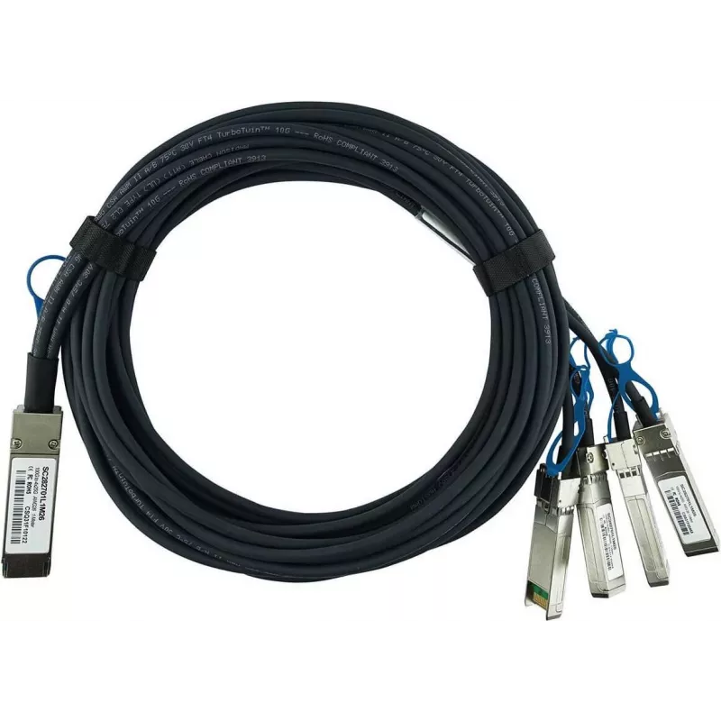 BlueOptics Q28-4S28-DAC-2M-CN-BL Kompatibles Cumulus QSFP28 auf 4x SFP28 Direct Attach Breakout-Kabel, 2m, passiv, AWG26