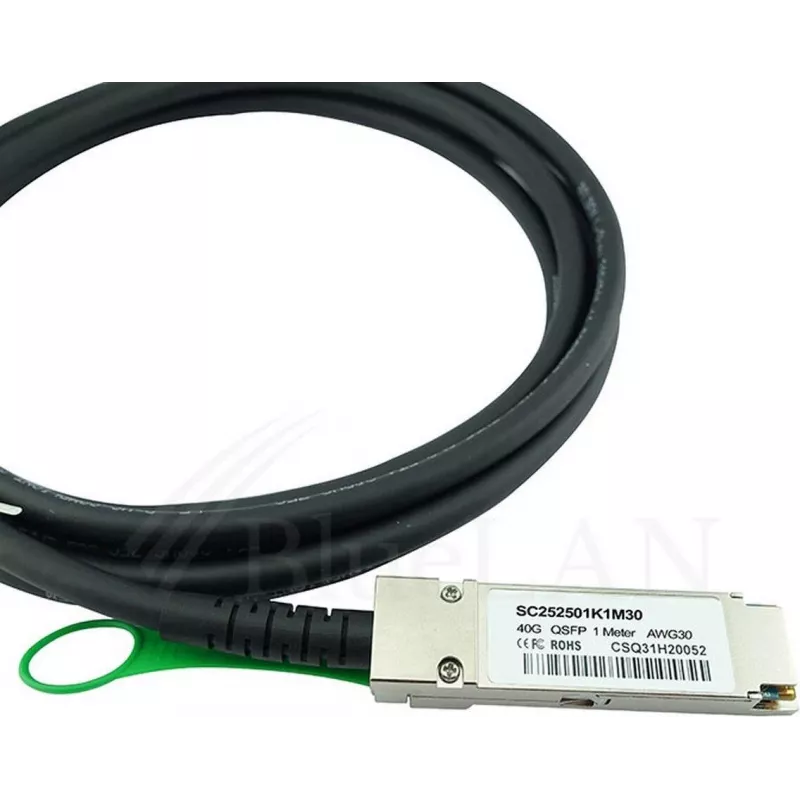 BlueOptics Molex 74757-2301 Kompatibles BlueLAN DAC QSFP SC252501K3M30 Direct Attach Copper Kabel, 40GBASE-CR4, 30AWG, 3m (74757-2301-BL)