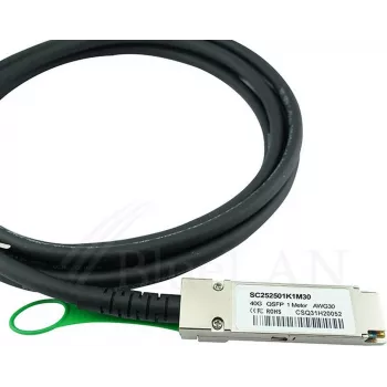BlueLAN Kompatibles Raisecom EQP-4/2-C QSFP Direct Attach Kabel, 40GBASE-CR4, Ethernet/Infiniband QDR, 30AWG, 3 Meter (EQP-4/2-C-BL)