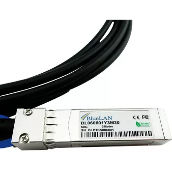 BlueLAN Mellanox MCP2M50-G01AE30 Kompatibles Direct Attach Cable (DAC) - Passiv 50 Gigabit Twinaxial Kupfer - SFP56 zu SFP56 - 1 Meter