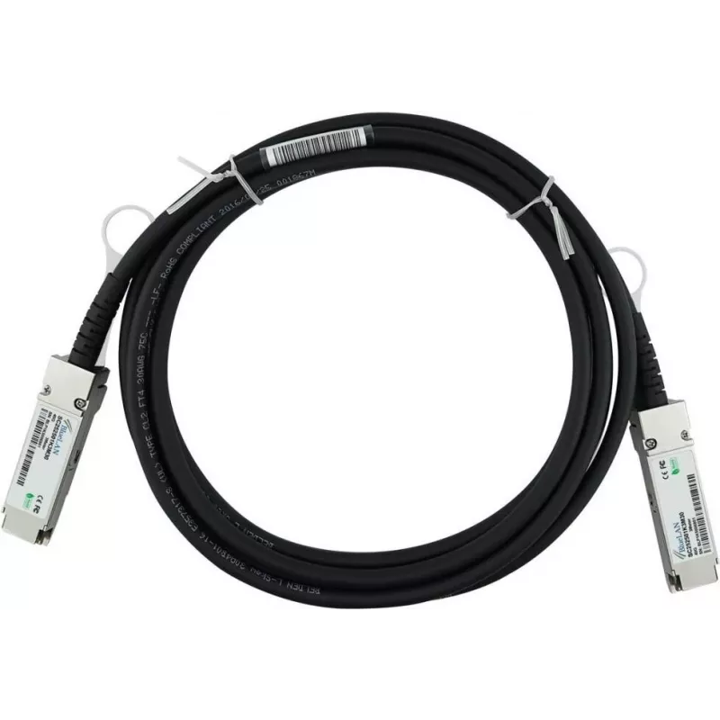 BlueLAN QSFP-40G-1M-CM-BL Kompatibles H3C QSFP Direct Attach Kabel, 40GBASE-CR4, 30AWG, 1 Meter