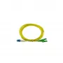 BlueOptics Duplex Fiber Optic Patch Cable, LC/UPC to E2000/APC, Singlemode OS2, 2m, LSZH, Yellow