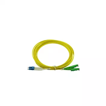 BlueOptics Duplex Glasfaser-Patchkabel, LC-UPC auf E2000-APC, Singlemode, 3 m
