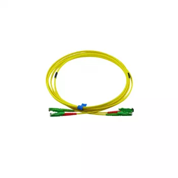 BlueOptics Duplex Fiber Optic Patch Cable, E2000-APC/E2000-APC, Singlemode OS2, 3m, Green