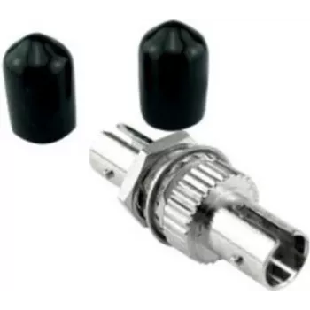 BlueOptics ST/PC Simplex Fiber Optic Adapter für OM4 Multimode, Metallgehäuse, Keramikferrule, Einfügedämpfung <0,2 dB, -40°C bis +85°C (SFC23FK)
