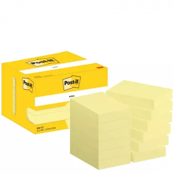 3M Post-it Original Haftnotizen 76 x 51 mm Kanariengelb 12 Blöcke