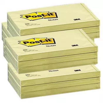3M Post-It Super Sticky Notes 655-CY, rechteckig, kanariengelb, 127 mm x 76 mm, 90 Blatt, PEFC-zertifiziert