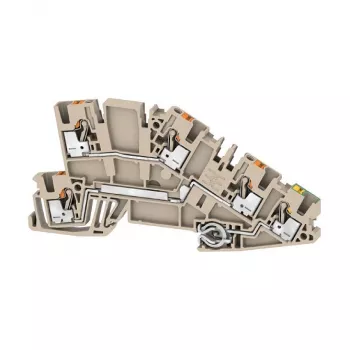 Weidmüller AITB 2.5 L-L-PE Installations-Reihenklemme, 2,5 mm², PUSH IN, Beige, DIN-Schiene