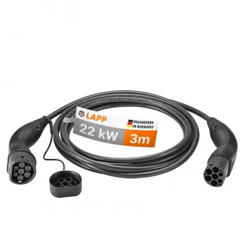 Lapp Mobility Typ 2 EV-Ladekabel 22 kW 3 m Schwarz