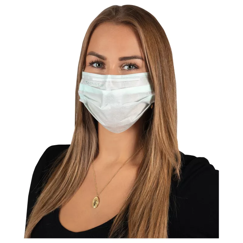 TECHNIMASK M2 R Medizinische Gesichtsmaske Typ IIR, 50er-Pack, Blau