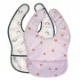 Lassig Wasserdichtes Lätzchen-Set 6m+ Happy Rascals Heart Lavender