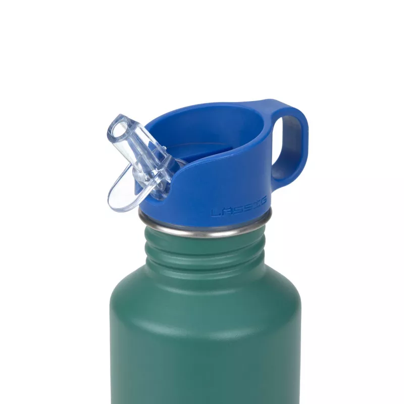 Lassig Edelstahlflasche mit Ausgießer und Griff 500 ml Little Gang Rainbow Green