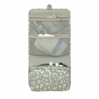 Lässig Green Label Windeltasche XL, Leo, 1,9 l, 26 x 4,5 x 19 cm, mit wasserabweisender Wickelunterlage, recyceltes Polyester, Light Khaki