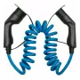 KABELMEISTER Mode 3 EV-Verlängerungskabel, Typ 2 Stecker auf Kupplung, 3-phasig, 32A, 22kW, Spiralkabel, 5m, Schwarz