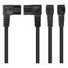 Kabelmeister Stromkabel Schuko-Stecker Typ E+F (90° abgewinkelt) auf IEC C15-Kupplung (gerade), 1,8 m, Schwarz
