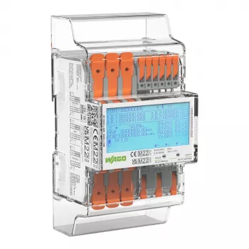 WAGO 879-3020 4PS Digital Three-Phase Energy Meter 65 A MID-Compliant