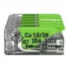 WAGO 221-425 5-Leiter-Kompaktverbinder mit Hebeln, transparent/orange