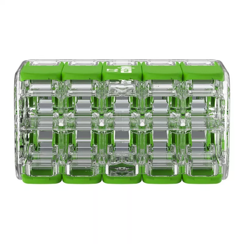 WAGO 221-430 COMPACT 2-Leiter-Verbinder, 0,2-4 mm², 15 Stück, Green Range