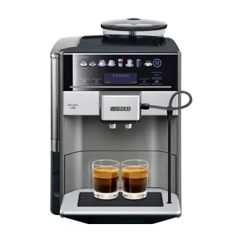 Siemens EQ.6 TE655503DE Vollautomatische Kaffeemaschine mit Keramikmahlwerk, TFT-Display, 1500 W, Schwarz