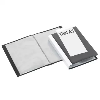 FolderSys Display Book A5 Schwarz mit 20 Hüllen