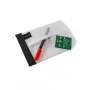 FolderSys SnapBag DIN A6 klar transparente PVC-freie Dokumententasche mit schwarzer Naht