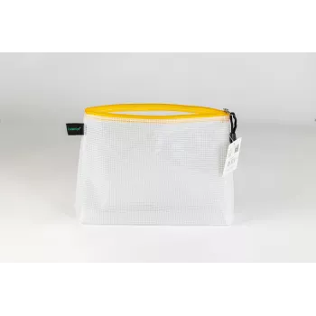 FolderSys Dokumenten-Reißverschlussbeutel A5 Transparent/Gelb 0,28 mm 1 Stk.