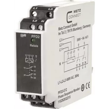 METZ CONNECT PFD2-E12 Power Filter Distribution Unit, 400 V, 6 A, DIN Rail, Schwarz/Weiß