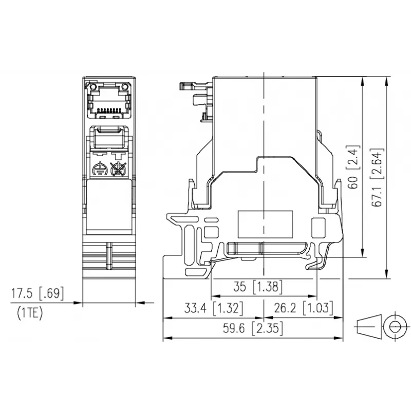 METZ CONNECT RJ45 Keystone Modul Cat.6A STP Grau (RAL 7035) 1401906113KE
