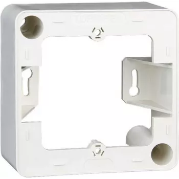 METZ CONNECT OpDAT Design Rahmen 1-Modul schraublos Reinweiß RAL 9010 85x43mm