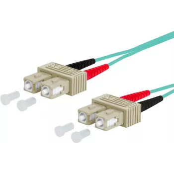 METZ CONNECT OpDAT Patchkabel OM3 SC-Duplex/SC-Duplex Multimode 3m Aqua LSZH I-V(ZN)H 50/125