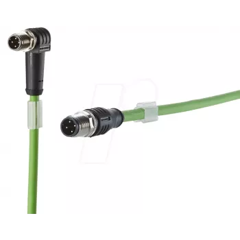 METZ CONNECT 142M1D19010 Cat5e M12 Patchkabel 1m Grün