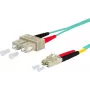 METZ CONNECT OpDAT Patchkabel SC Duplex auf LC Duplex OM3 5m Aqua