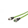 METZ CONNECT 142M2X12020 - 2 m - Cat6a - M12 - M12 - Grün