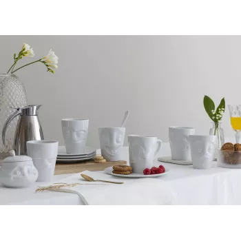 FIFTYEIGHT PRODUCTS FIFTYEIGHT Tasse mit Henkel 350ml - Mischievous White