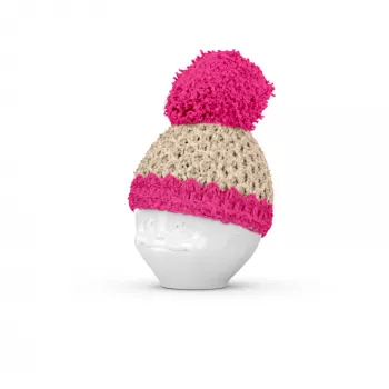 FIFTYEIGHT PRODUCTS Eierbecher Mützchen, Elfenbein/Magenta