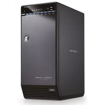 FANTEC QB-X8U31 8-Bay 3.5 Zoll SATA HDD USB 3.1 Type-C 10G Externes Festplattengehäuse (Schwarz)