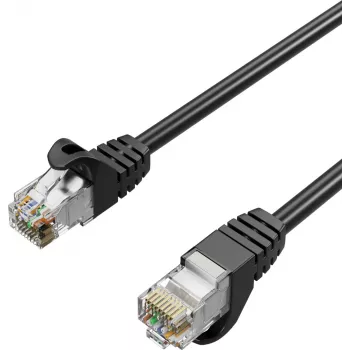 ShiverPeaks RJ45 Patchkabel Cat. 7 S/FTP PUR Schwarz 0,5m